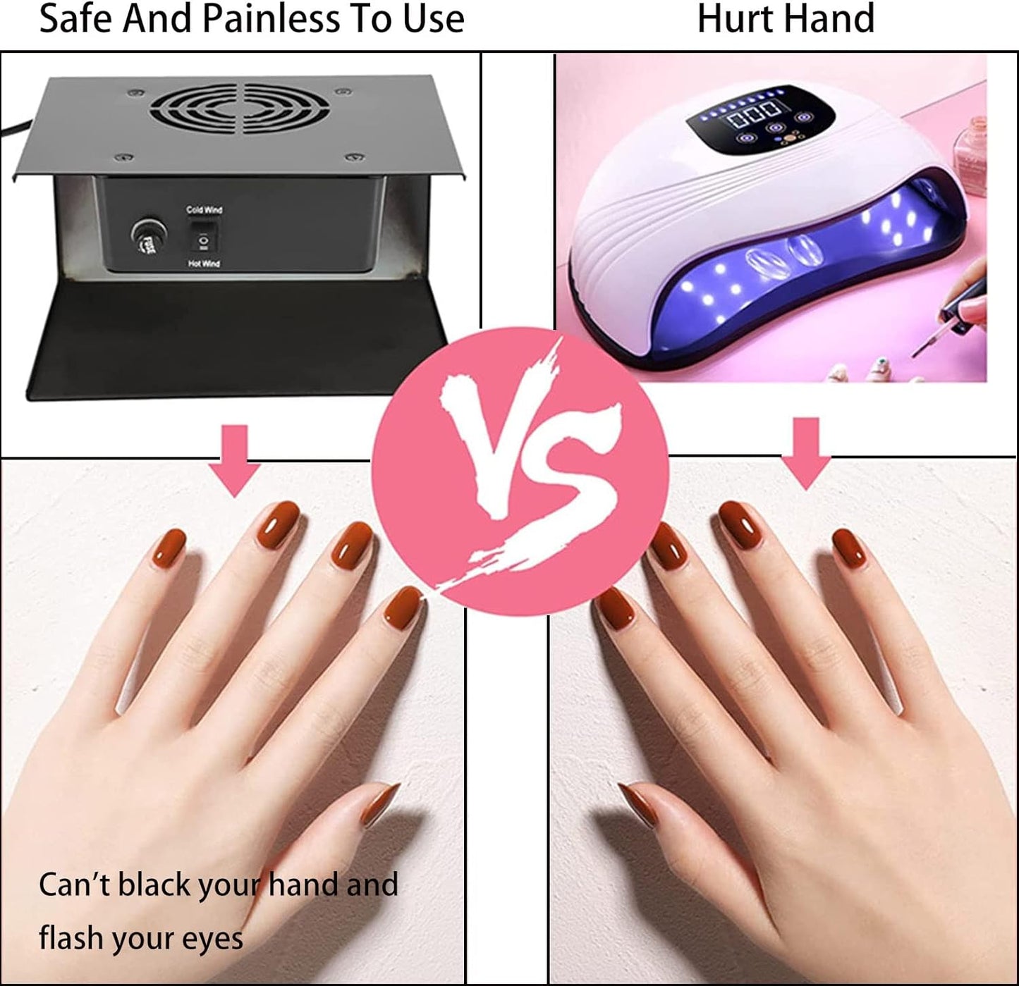Nail Dryer for Gel and Regular Polish,Professional 300W Nail Polish Dryer Nail Fan Dryer Blower with Hot and Cool Air for Manicure Nail Art Salon