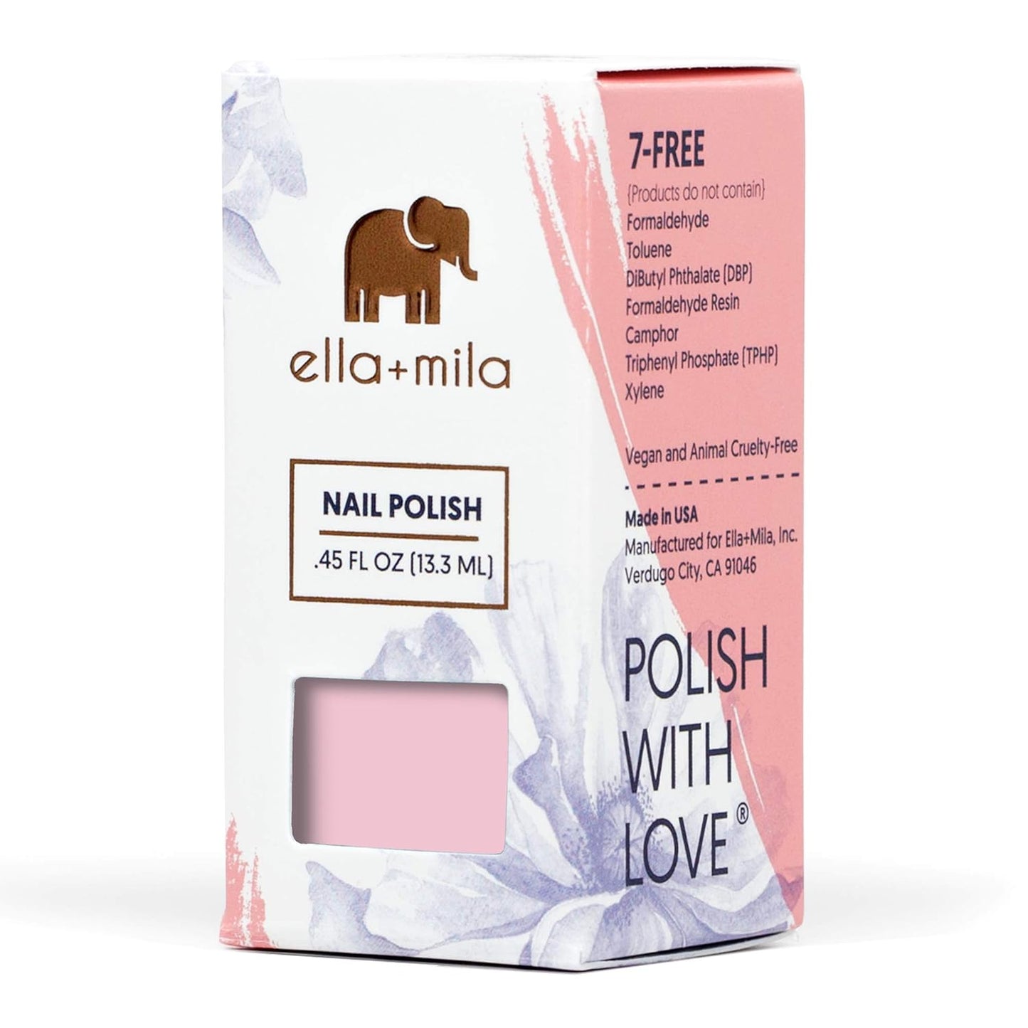 ella+mila Professional, Quick Dry, Long-Lasting & Chip-Resistant Pink Nail Polishes (So in Love - 0.45 fl oz)