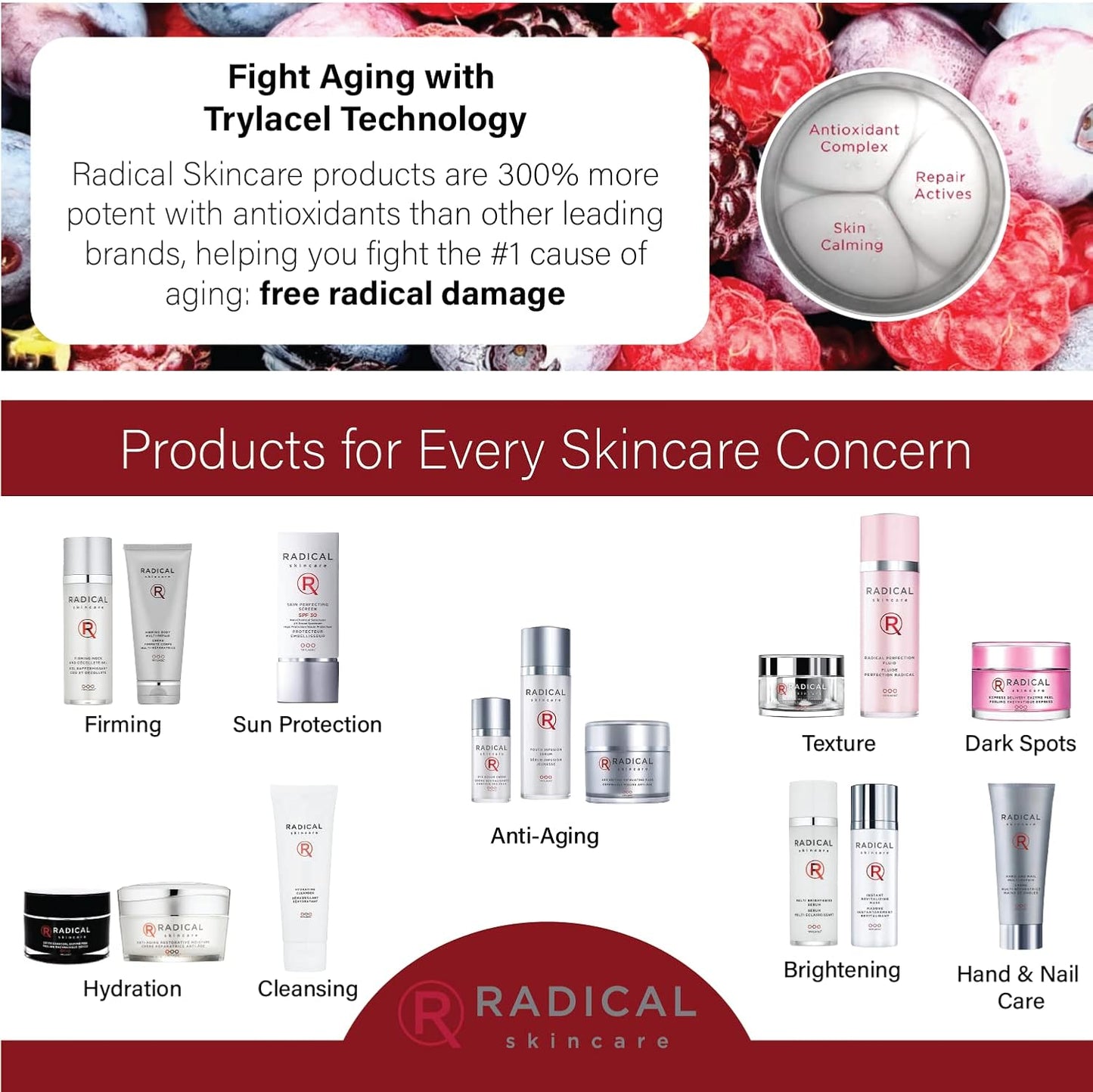 Radical Skincare Hand & Nail Multi Repair Creme - Provides Moisture & Fights Aging | Strengthens Nails & Cuticles | For All Skin Types Including Sensitive Skin | Cruelty & Paraben Free (2.5 Oz)