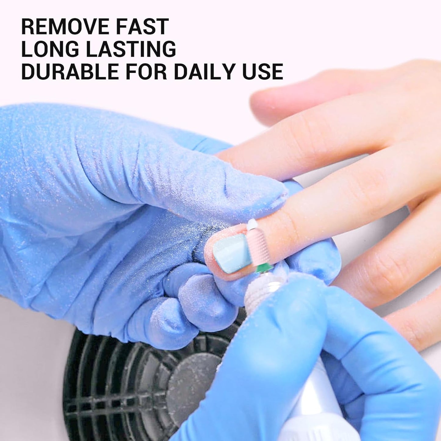 MelodySusie Ceramic Nail Drill Bit, 3/32'' Smooth Round Top Large Barrel Bits, Suitable for Manicure Pedicure Cuticle Gel Polishing, Beginners Bits, Pink, Series Bit-S, Coarse