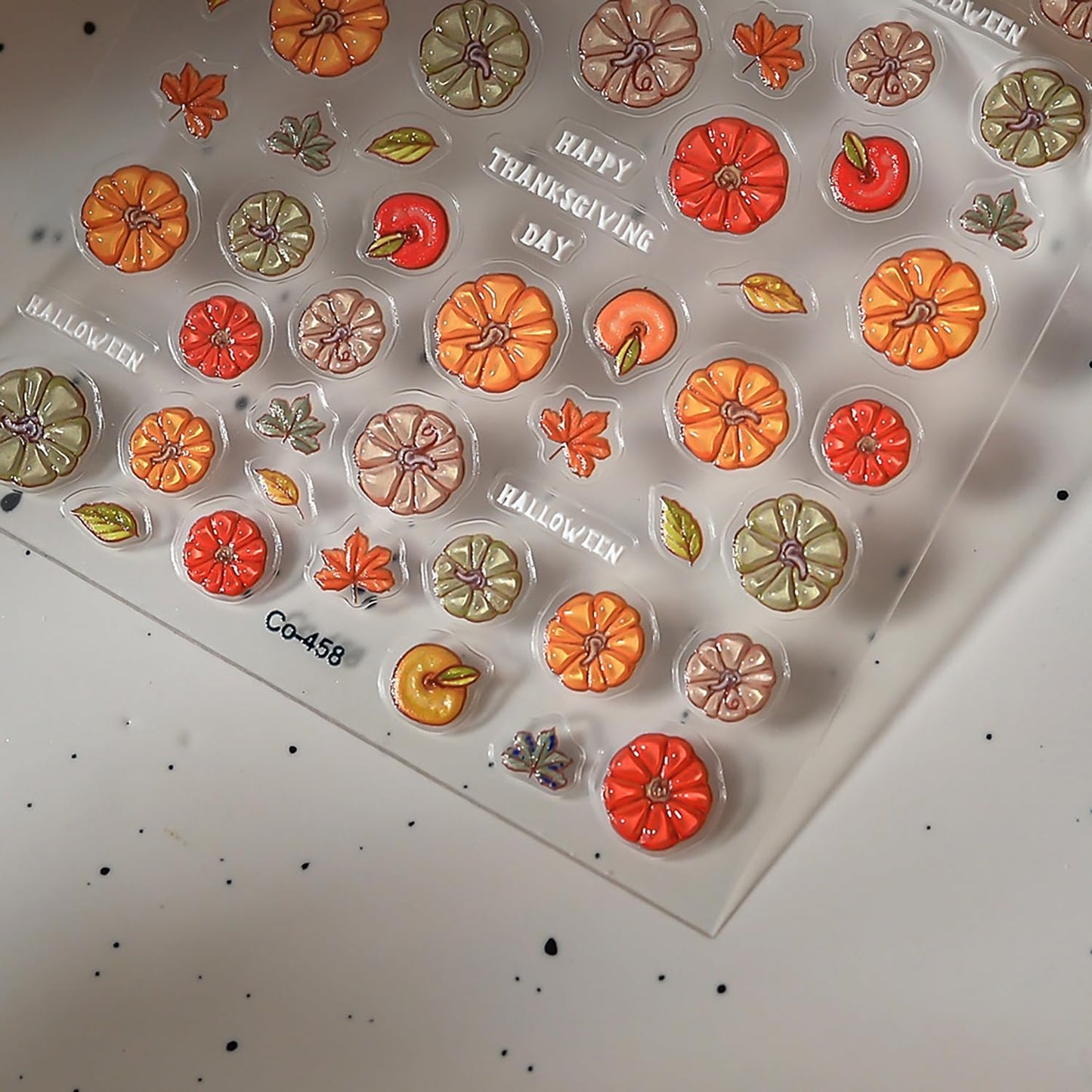 1 Sheets Fall Nail Stickers for Nail Art 5D Self-Adhesive Pumpkin Nail Art Stickers Embossed Maple Leaf Nail Decals Thanksgiving Cute Pumpkin Autumn Leaves Nail Design Sticker for Women DIY Manicure