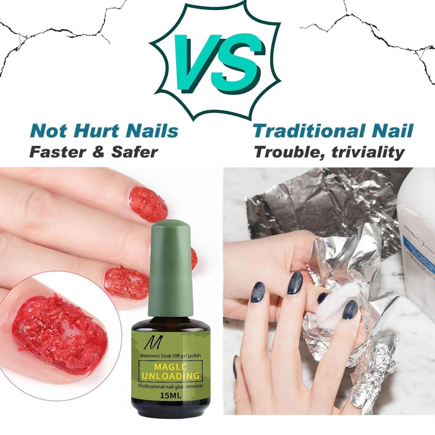 Gel Polish Remover for Nails - Nail gel remover - Quickly & Easily Gel Nail Polish Remover Within 3-5 Minutes - No Soaking or Wrapping Gel Remover - Don't Hurt Nails 0.25fl Oz (1)