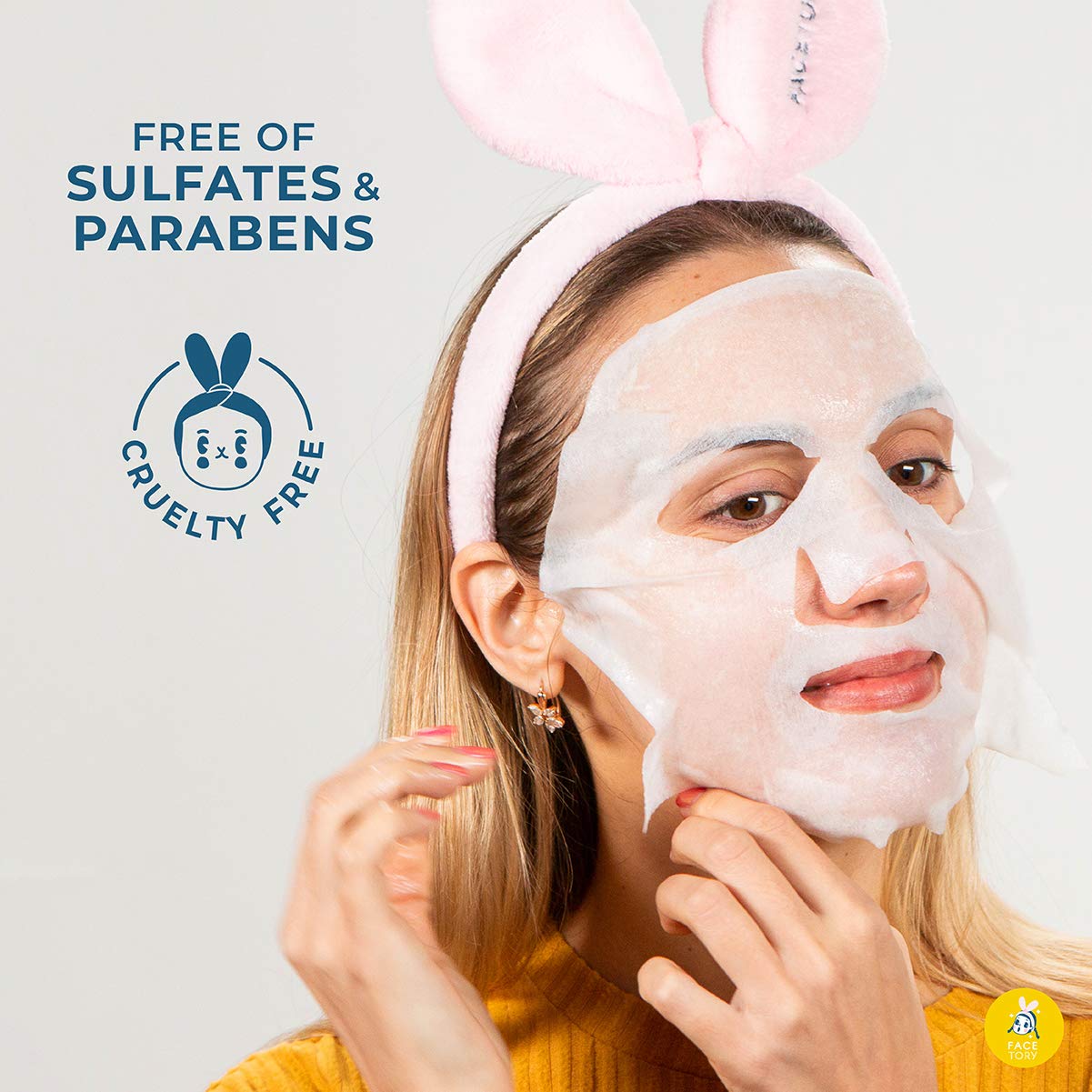 FACETORY K Beauty Face Mask Skin Care - OH MY GOODNESS REJUVENATING SNAIL Sheet Mask with Snail Essence & Hyaluronic Acid | Seal in Moisture (5 Pack)