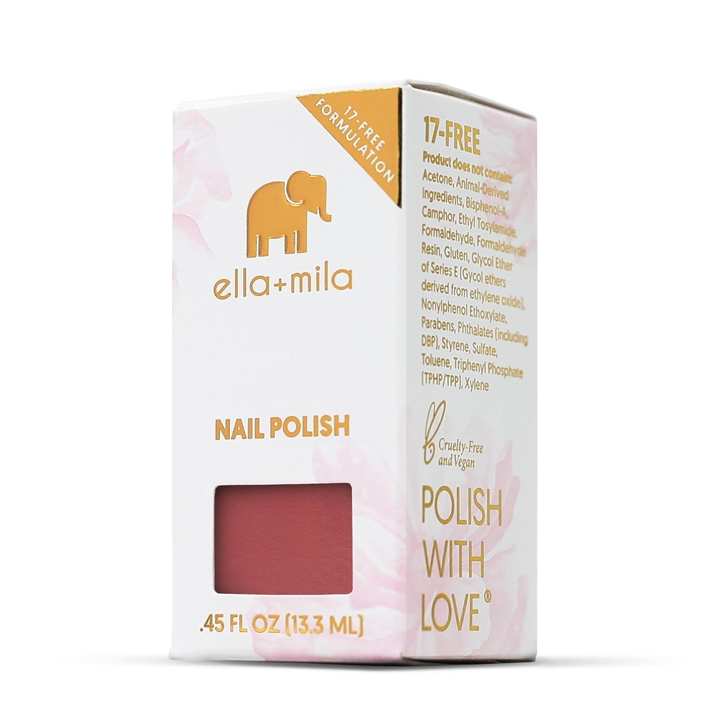 ella+mila Professional, Quick Dry, Long-Lasting & Chip-Resistant Pink Nail Polishes (Sixth Fix - 0.45 fl oz)