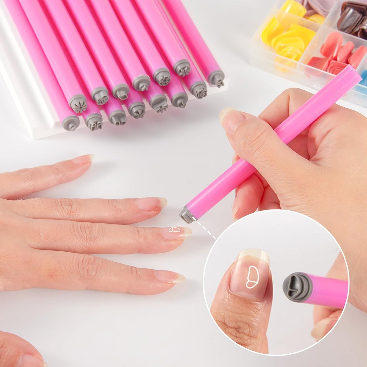 WOKOTO 15pcs Nail Art Stamp Pen Set, Flower Butterfly Leaf Nail Stamper Tools For Women Various Pattern Nail Stamping Pens, Nail Design Stamp Ideal Nail Accessories For Home DIY Stamper Nails Kit