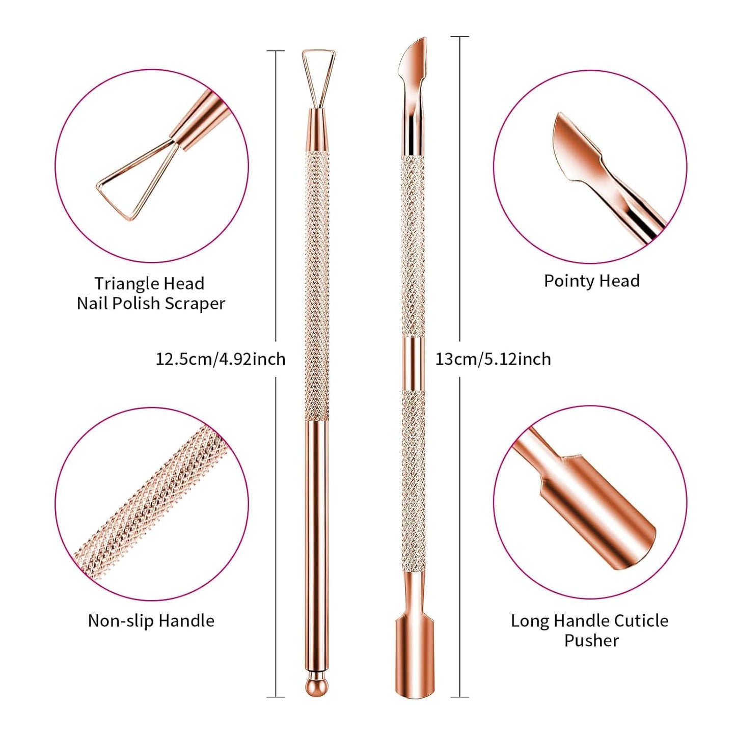 Gel Nail Polish Remover Kit – 15ML(0.5fl.oz) Fast Gel Remover No Soaking or Wrapping Needed, Includes Cuticle Pusher & Scraper, Easy Removal for Gel Nails, Perfect for Salons or Beginners