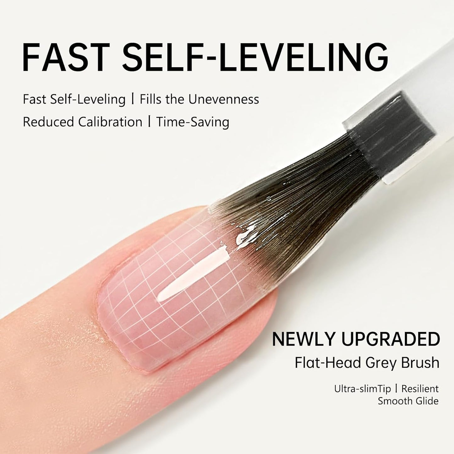 Clear Builder Gel for Nails, Soft Polish Thickness Strengthener Extender Apex Fast Leveling 28+ Days Chip Resistance Hypoallergenic & Odorless for Thin Weak (U V Nail Lamp Needed, pH 6.8)