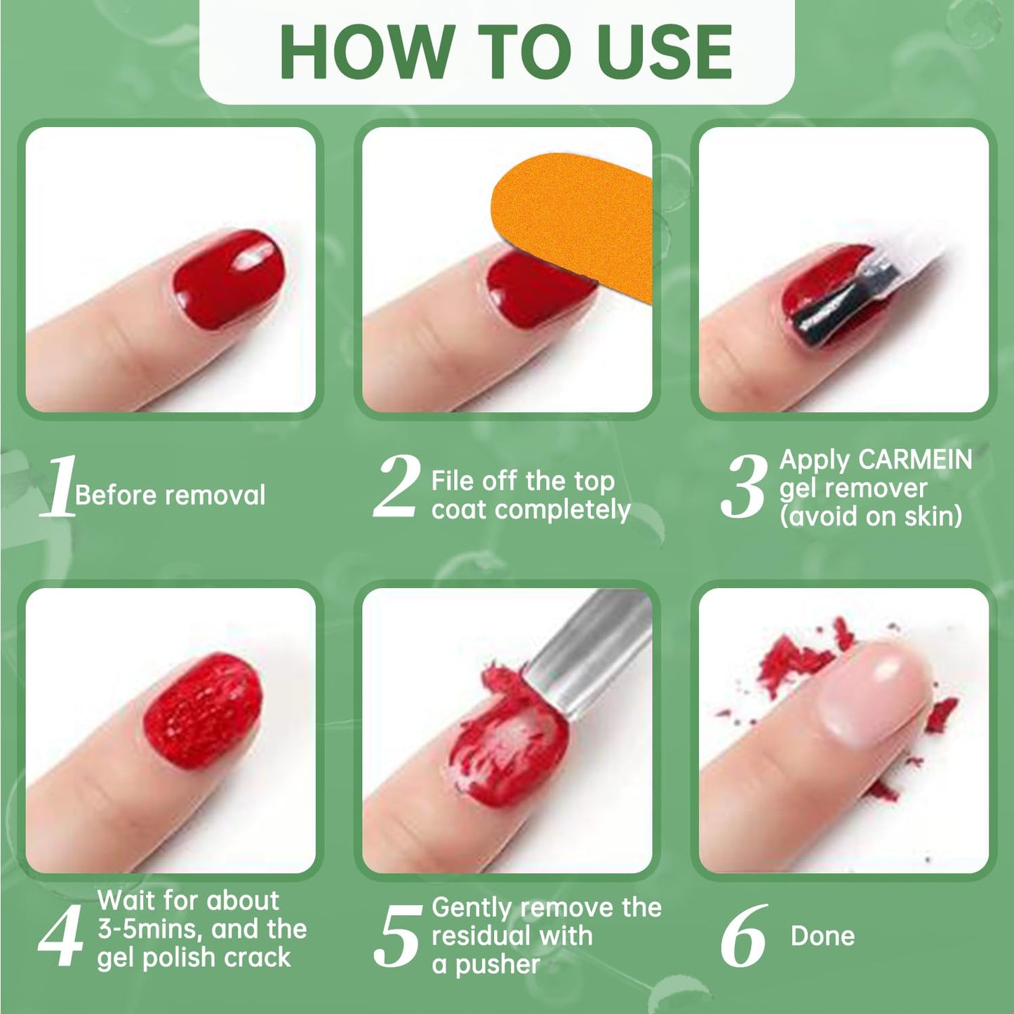Gel Nail Polish Remover Kit, Fast Efficient Gel Polish Remover for Tough Gel, No Damage to nails Remove Soak Off Nail Gel Polish Portable Magic remover -0.5oz