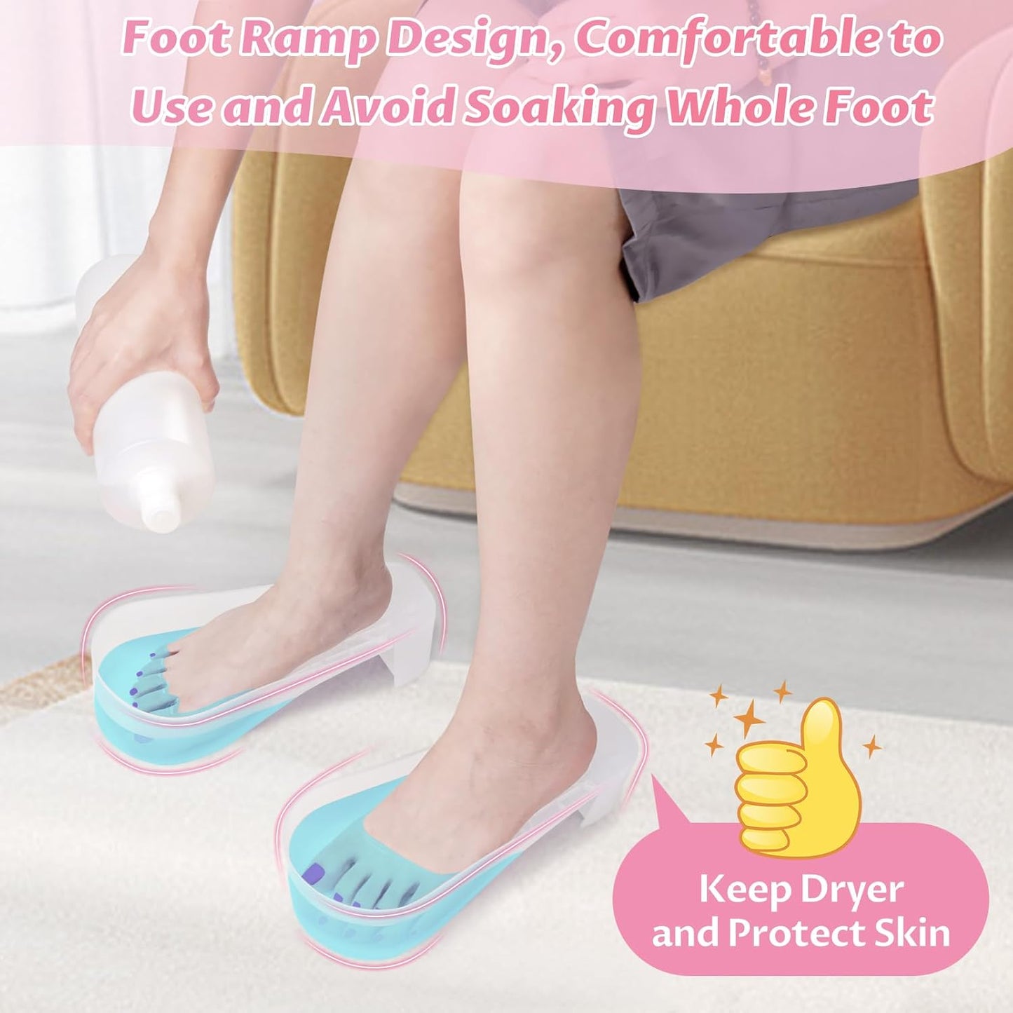 Yokilly Toe Nail Soaking Bowl, 2 PCS Toenails Soak Off Bowl, Shoe Design Foot Bath Soak Tub Bowl, Acetone Proof Pedicure Foot Spa Nail Soaker Bowl for Soak Off Dip Powder Gel Polish Remover (Clear)