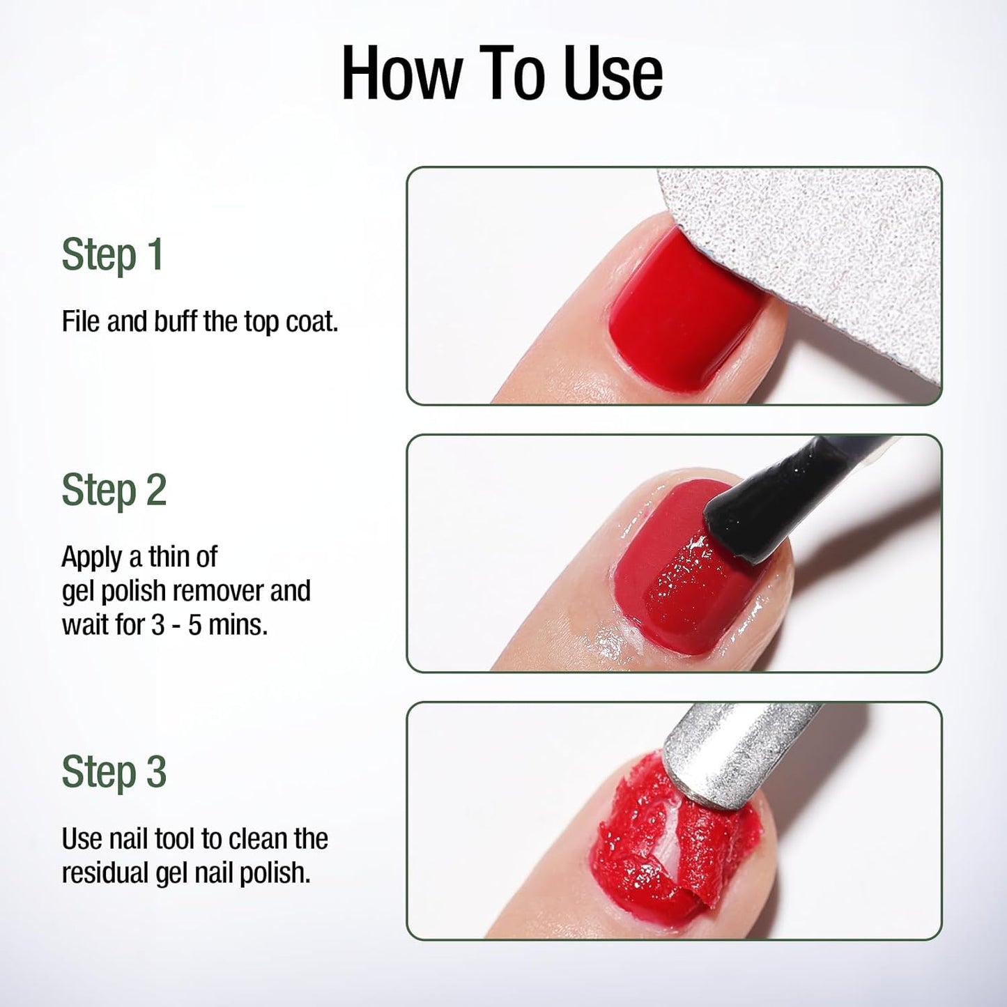 Candy Lover Gel Polish Remover, Gel Nail Polish Remover No Need Soaking or Wrapping, Quick & Easy Gel Remover for Nails in 3-5 Mins, Professional Nail Gel Remover Kit with Nail File and Cuticle Pusher