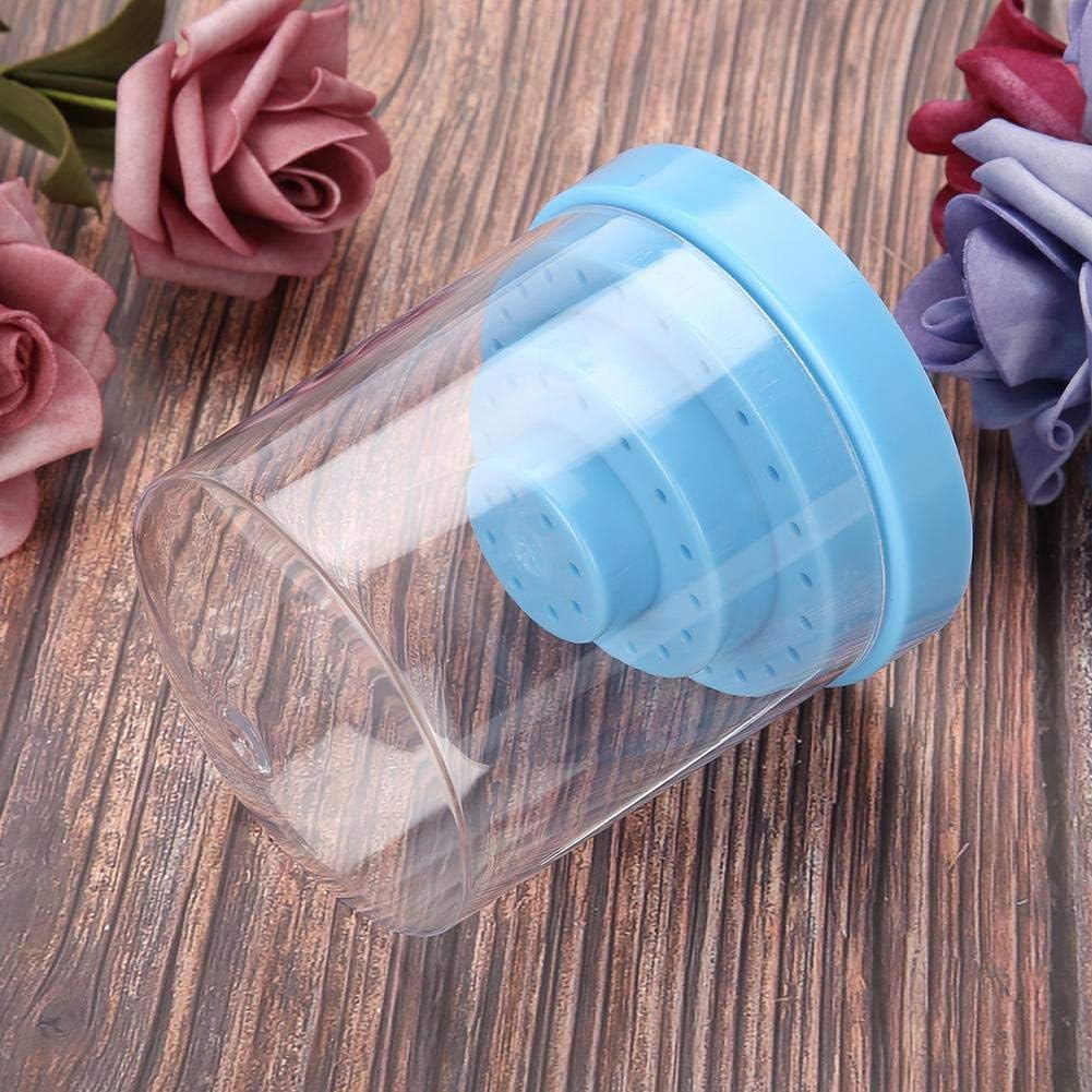 Nail Drill Bit Holder, 48 Holes Stand Display Organizer Box with Plastic Nail Art Accessories(Blue)