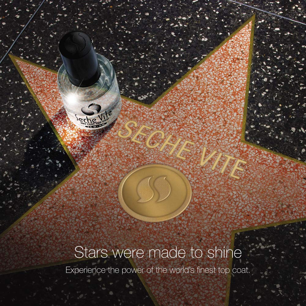 Seche Vite Dry Fast Top Coat for Nail Polish and Manicure, 0.5 oz, 2-pack