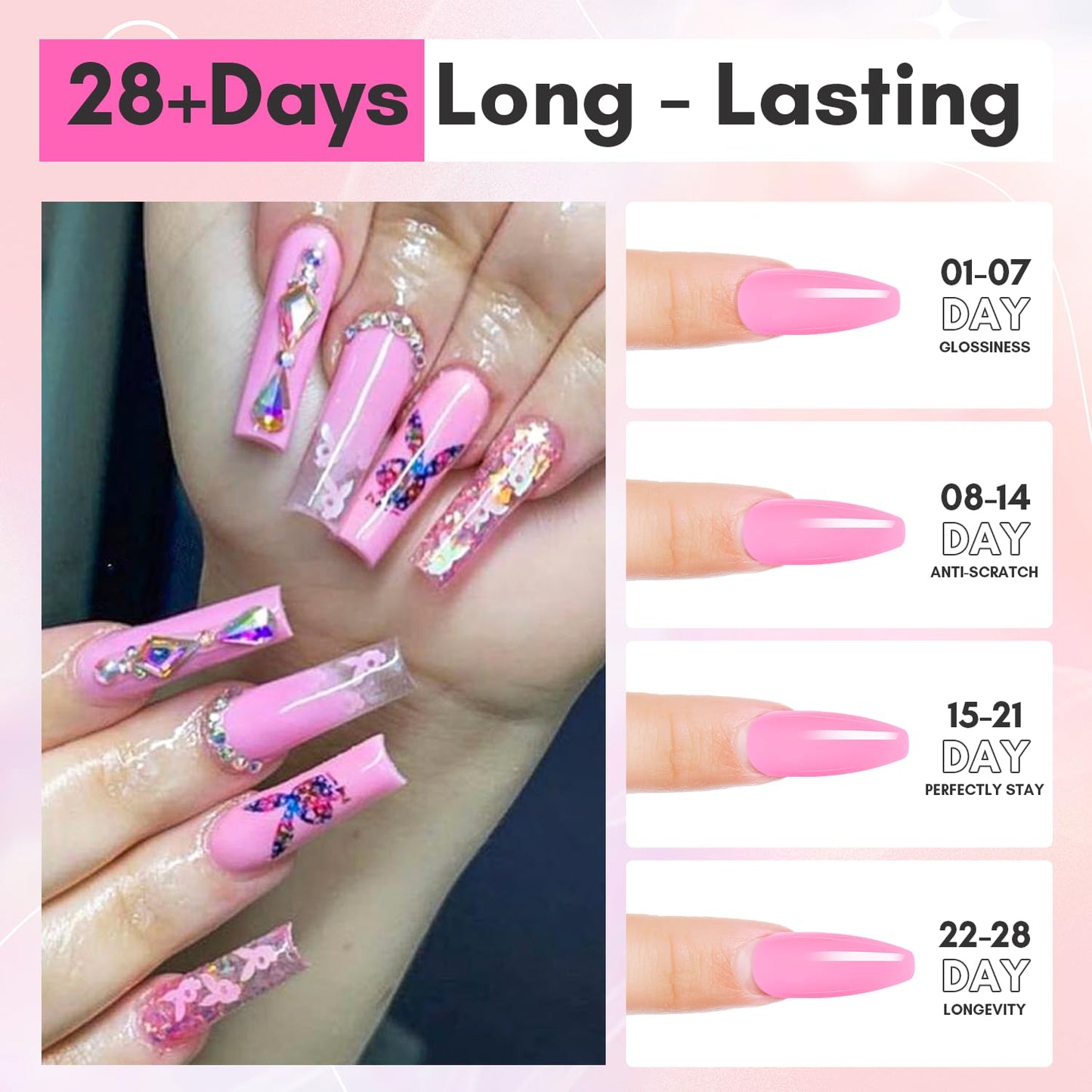 Makartt Poly Nail Gel-50ML Trendy Fondant Pink Color, Strong Builder for Extension Overlay Strengthener 3D Diy, Multifunctional, Long-lasting for Nails Manicures Home Salon