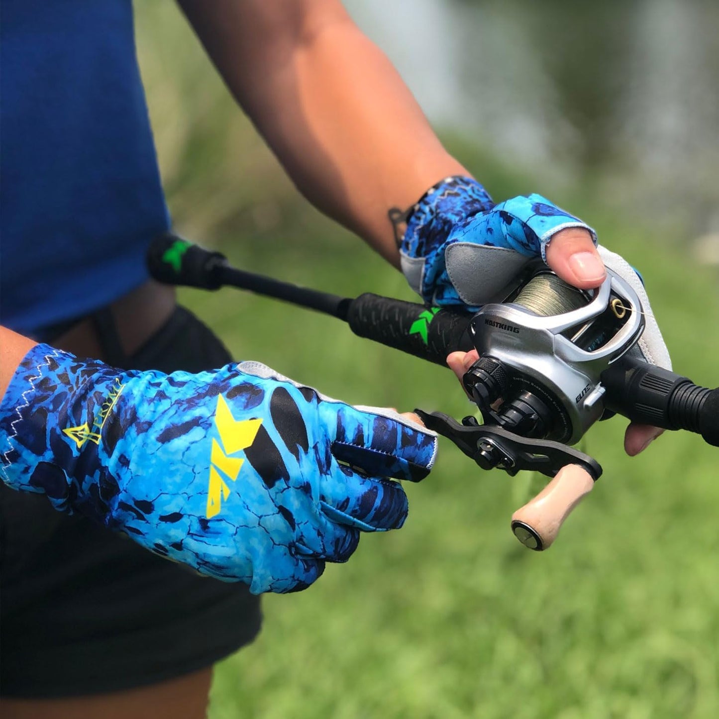 KastKing Sol Armis Sun Gloves UPF50+ Fishing Gloves UV Protection, Sun Protection for Outdoor, Kayaking, Rowing