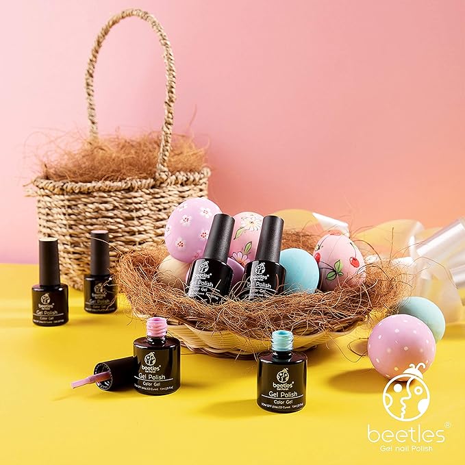 Beetles Pastel Gel Nail Polish Set 6 Pcs Pink Gel Polish Pastel Yellow Blue Gel Polish Soak Off Uv Nail Lamp Gifts for Women Manicure Kit