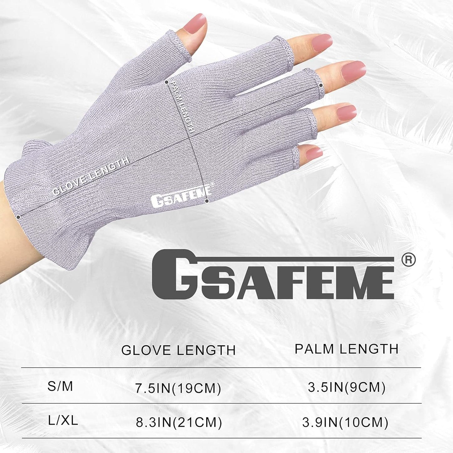 GSAFEME Cotton Gloves for Dry Hands - Fingerless Touchscreen Moisturizing Gloves for Sleeping - Cotton Eczema Gloves for Men and Women, Purple S/M 3 Pairs