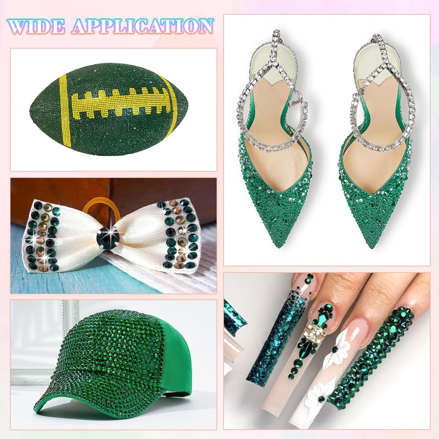 30000Pcs Resin Rhinestones for Bedazzling with B7000 Jewelry Glue, Emerald Green Flatback Gems Rhinestones for Crafting, Clothing Tumblers Mugs Shoes Fabric Decor Nail Art