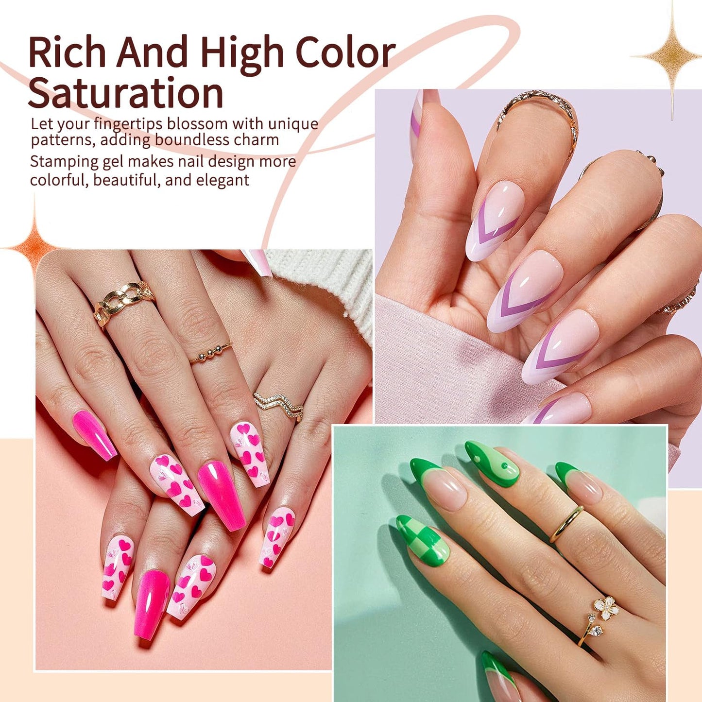 Nail Stamping Gel Polish Kit 8 Colors Nail Stamping Polish Gel Unleash Your Creativity with Nail Art Kit Ideal for Home User and Nail Salon SET2
