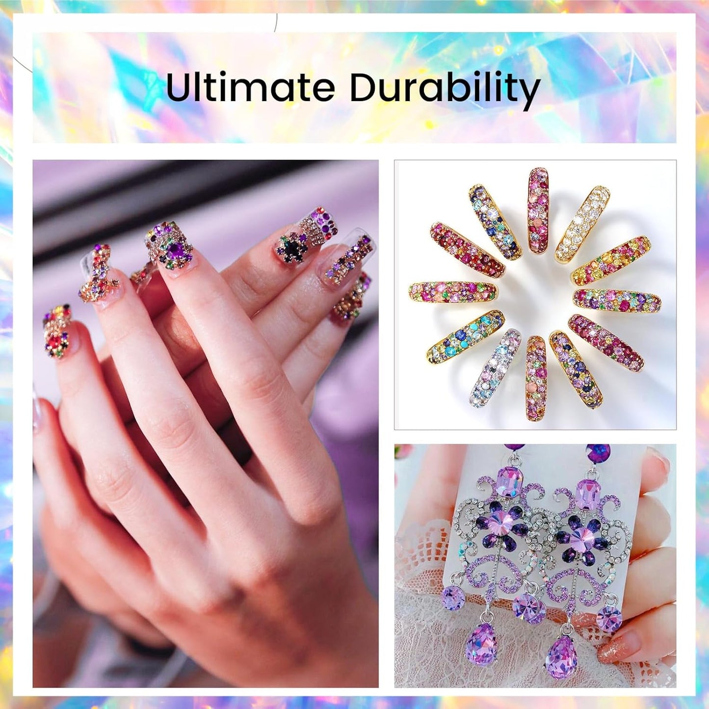 Novani Purple Rhinestones, Flatback Loose Crystal Gemstones 1440pcs Glass Rhinestones for Clothes Shoes Crafts Makeup Nail Art and DIY Decorations(SS8, Purple Velvet)