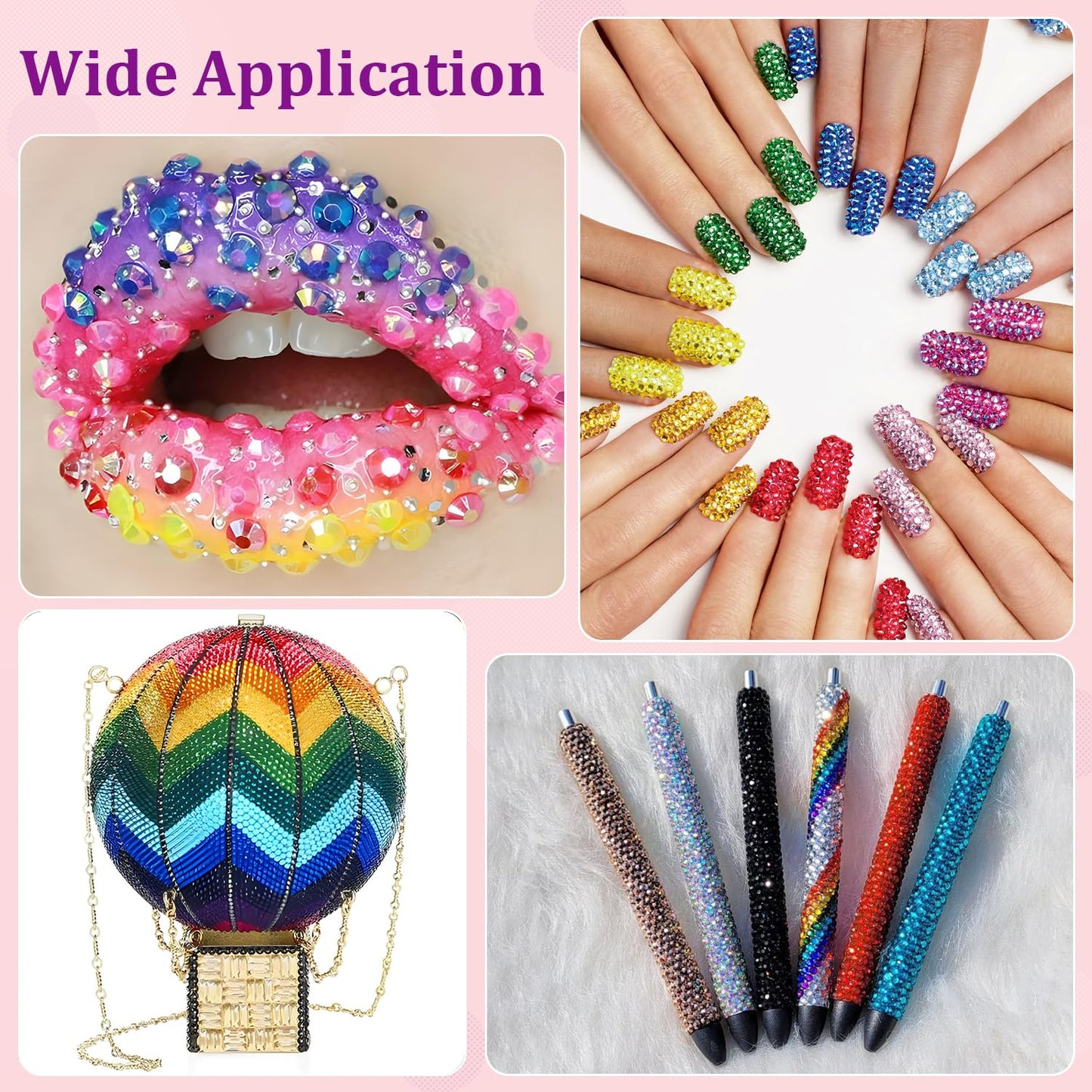 32000Pcs Resin Rhinestones with Tweezers for Crafting, Mixed-Color 3mm Bedazzling Crystal with 1Pcs 10ml B7000 Jewelry Glue for DIY Crafts Clothing Tumblers Shoes Fabric Nail Art