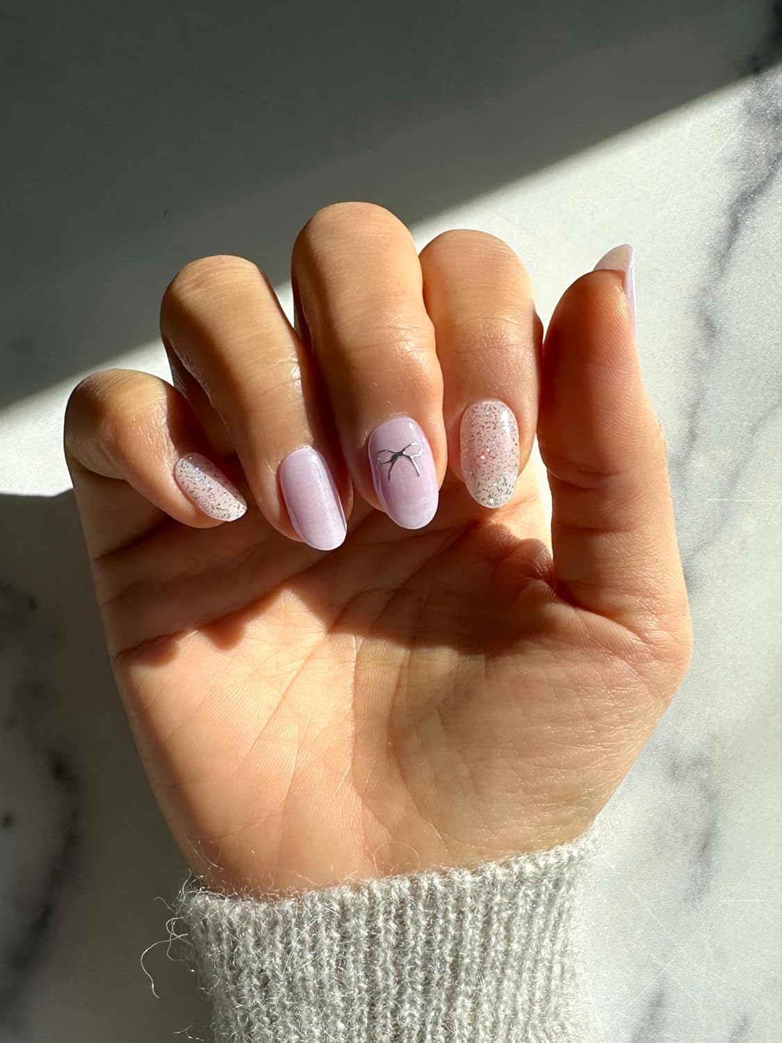 NOVA, Female Founded, Semi Cured Gel Nail Strips (Lady Lilac) - The 10 Minute Manicure. Salon-Quality, Works w/Any Lamp, Easy to Apply - Incl. Nail File & Stick (Lady Lilac)
