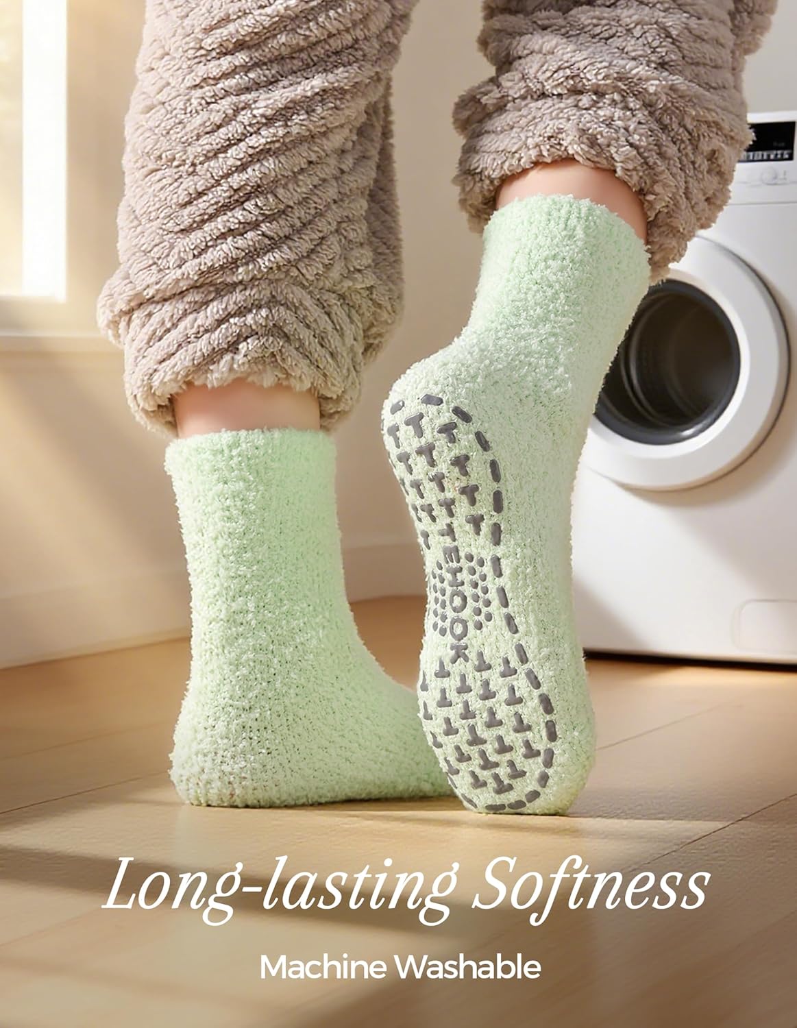 TEHOOK Warm & Cozy Gifts for Women, Stocking Stuufers, Fluffy Fuzzy Plush Sleeping Slipper Socks - Soft Warm Fabric