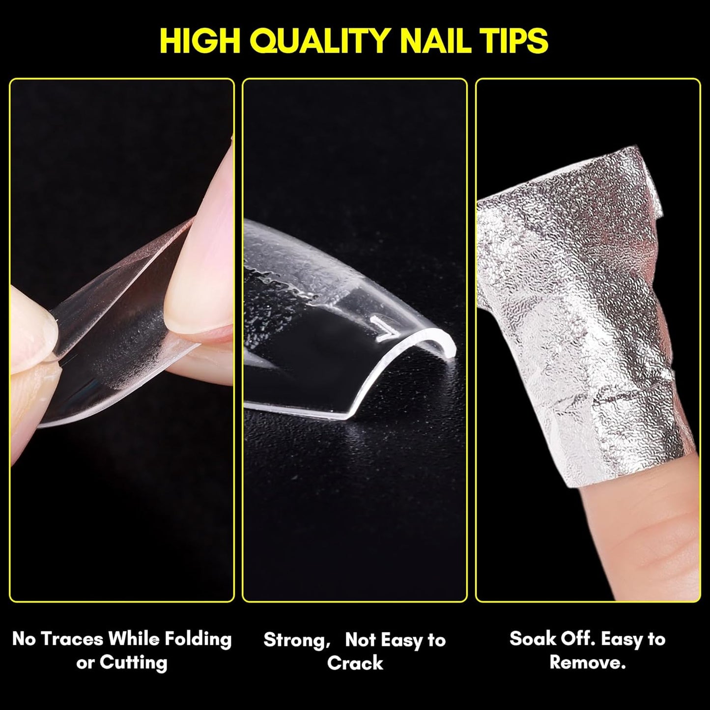 Makartt Extra Short Coffin Fake Nail Tips: 120pcs Full Cover Pre-shape Half Matte Clear Soft Gel Nail Tips French Press on Acrylic False Extension, 12 Sizes Salon Home DIY