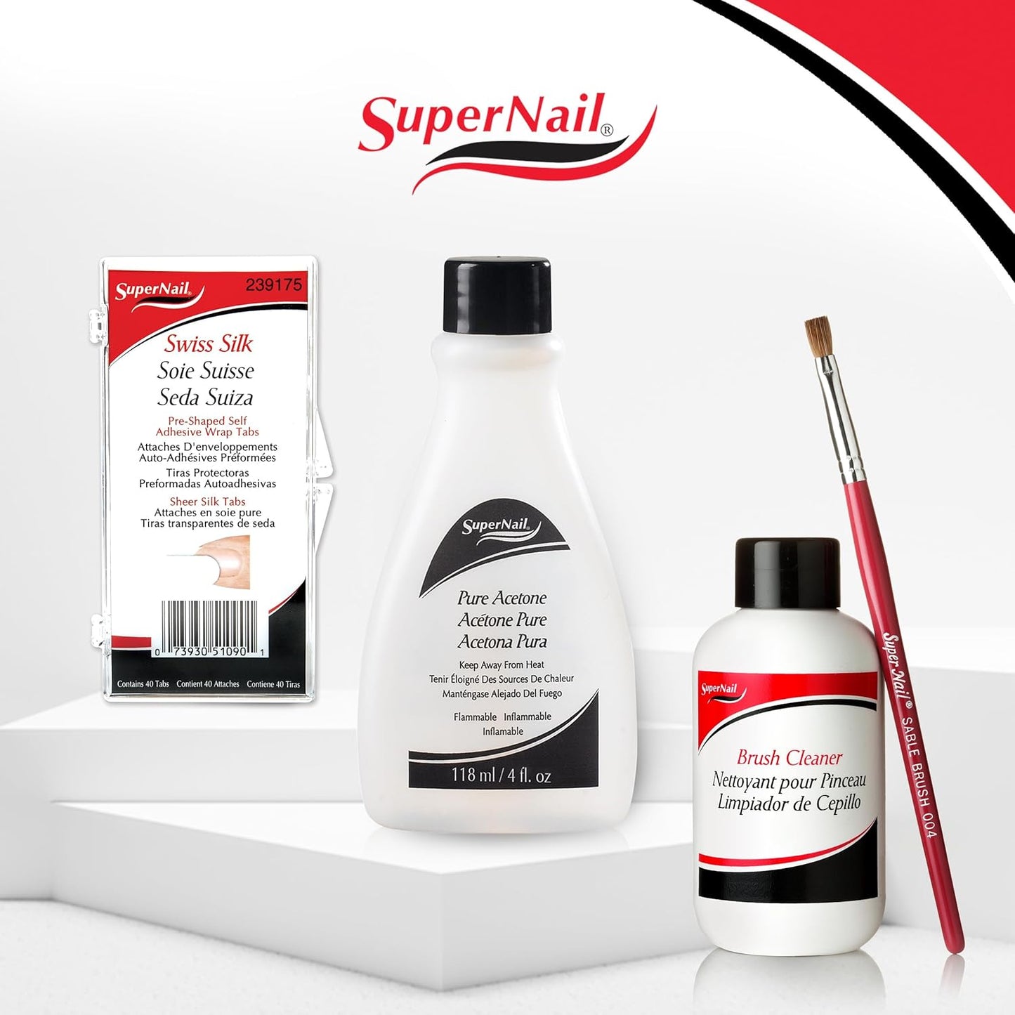 SuperNail Pure Acetone Nail Polish Remover – Fast-Acting Gel Polish Remover for Nails, Acrylic & Dip Powder Nails, 4 fl oz