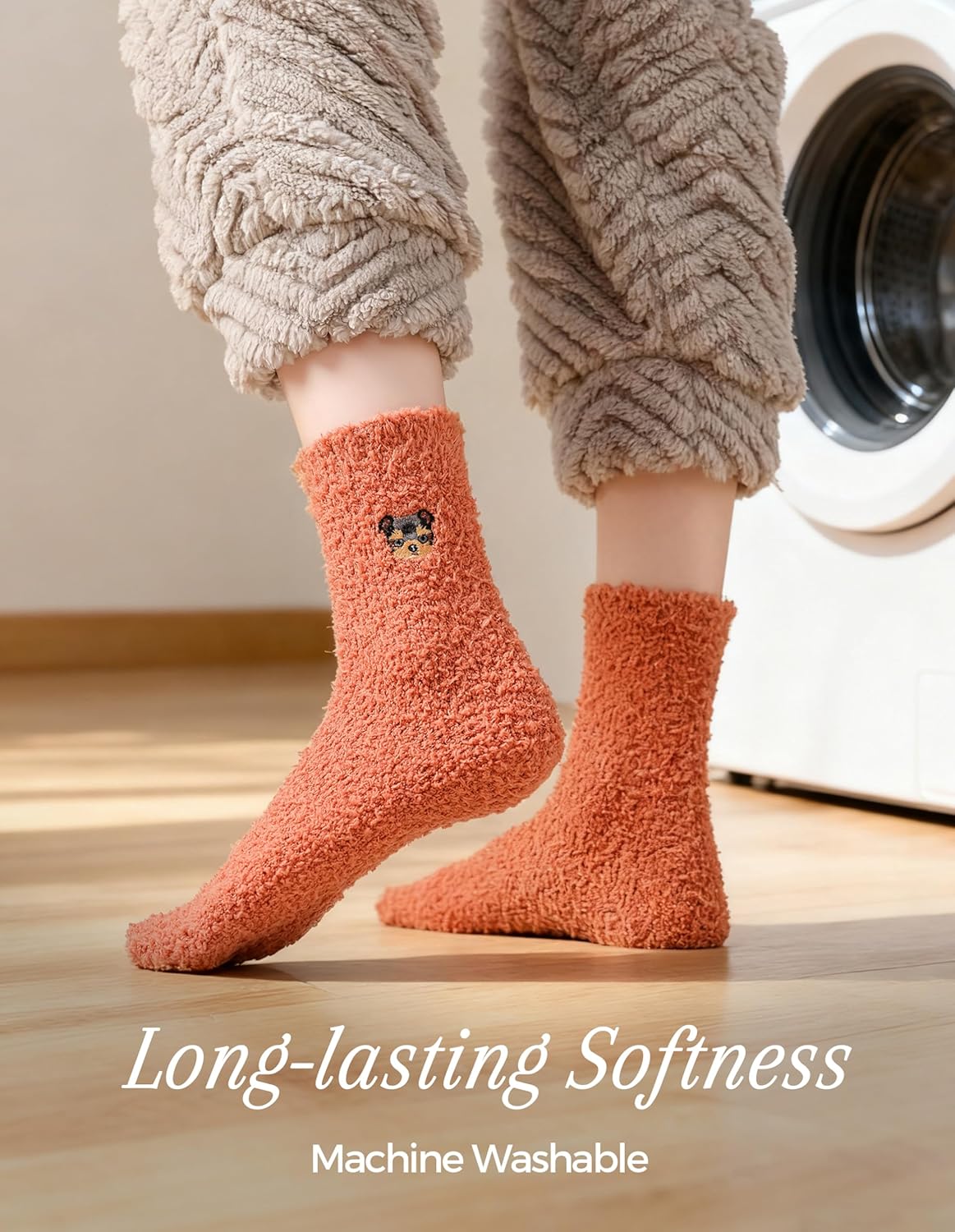 TEHOOK Warm & Cozy Gifts for Women, Stocking Stuufers, Fluffy Fuzzy Plush Sleeping Slipper Socks - Soft Warm Fabric