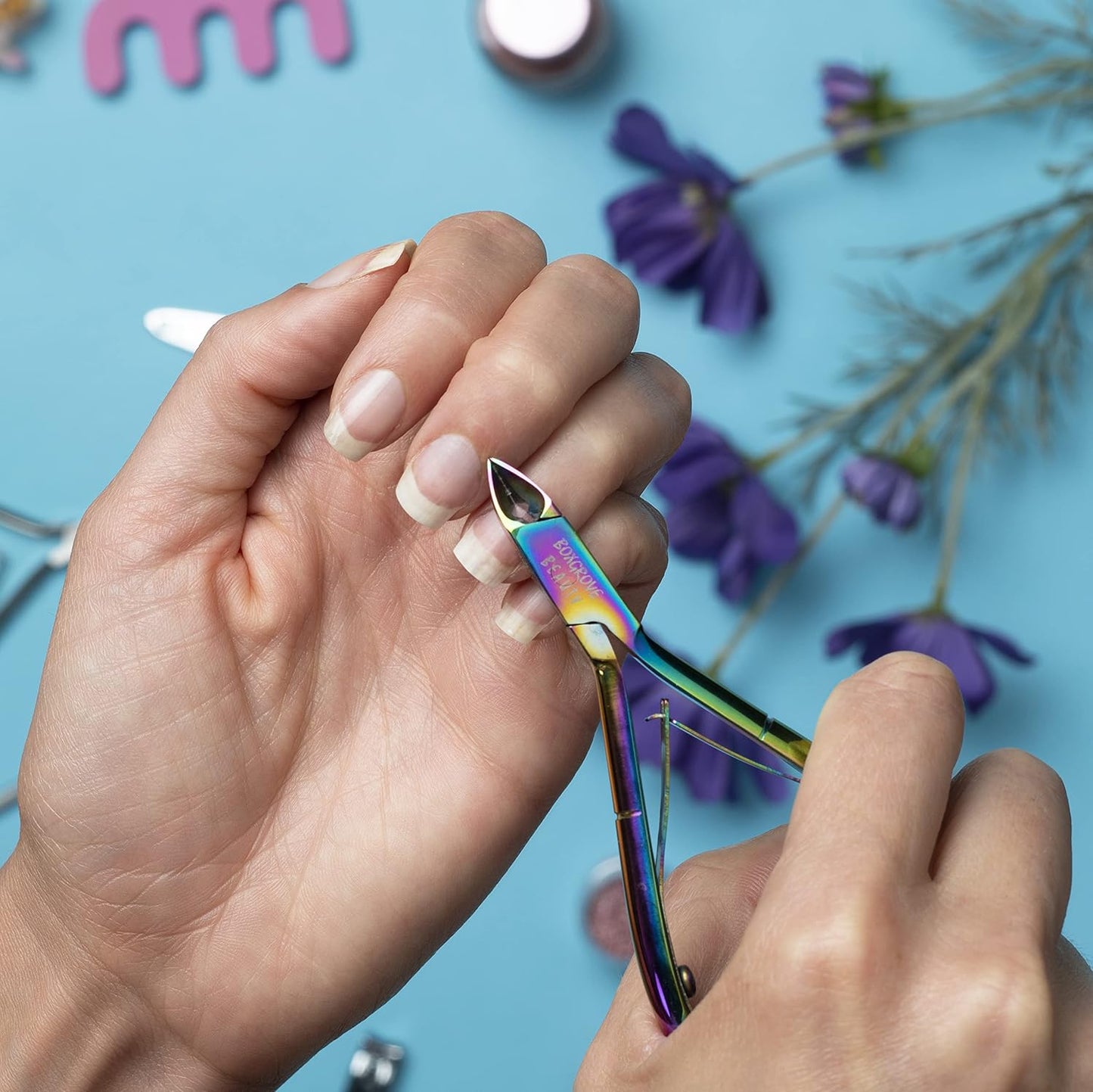 Professional Cuticle Cutter & Pusher Trimmer Manicure Tools with Double Spring– Perfect Nail Care Tool for Manicure & Pedicure Beauty at Home/Spa/Saloon