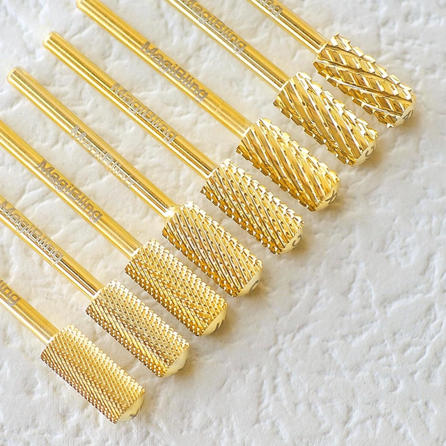Small Barrel Nail Drill Bits Round Top, 3/32'' Safety Tungsten Carbide Bits, Two-way Rotation, Suitable for Manicure Pedicure Cuticle Gel Polishing, Technicians Bits, Grit: Triple Coarse