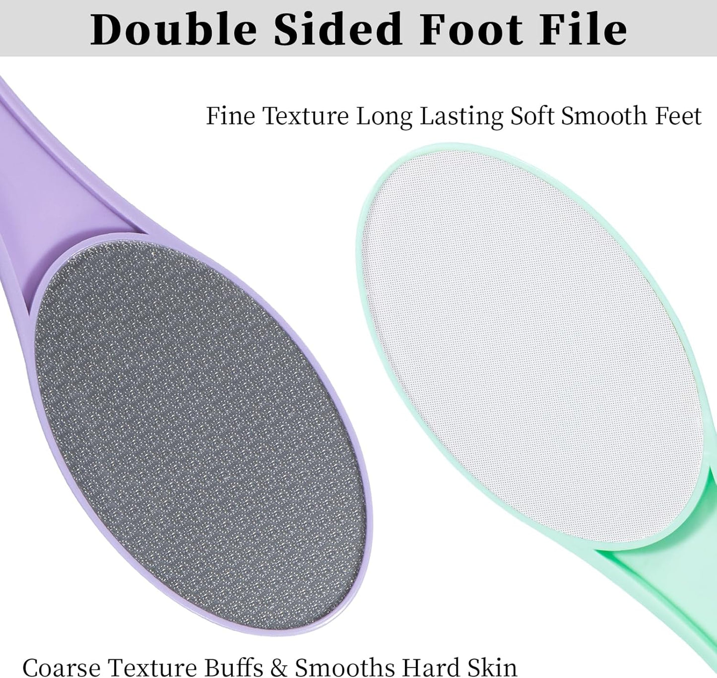 Nano Glass Foot File Callus Remover, 2 Pcs Hard and Dead Skin Remover for Feet, Double Sided Foot Scrubber Pedicure Tool, Hair Eraser for Softer and Smoother Feet Hands, Green, Random Glass