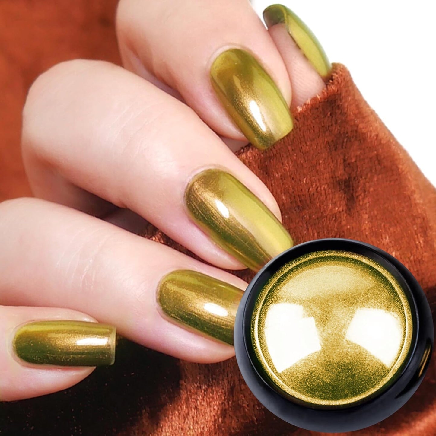Chrome Nail Powder Kit,6Colors Chrome Nail Powder,Aurora Fairy Chrome Powder Kit for Gel Polish Nail Art Decoration,Luster Mirror Glitter Effect,Chrome Powder for Acrylic Nails