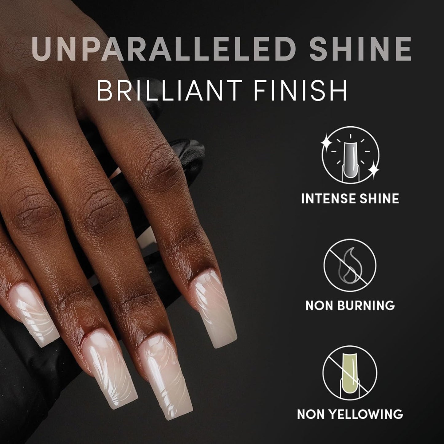 CHAUN LEGEND NON WIPE Top Coat | Intense Shine, Long-Lasting Non-Wipe Formula | 15ml
