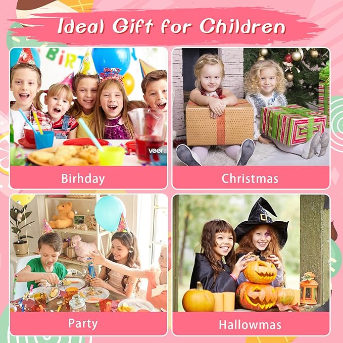 wakaniya Kids Nail Polish - Quick Dry Mini Nail Polish Set for Girls with Gems Stickers, 9 Colors Non-Toxic Water-Based Peel-Off Low Odor Toddler Nail Set for Ages 3+