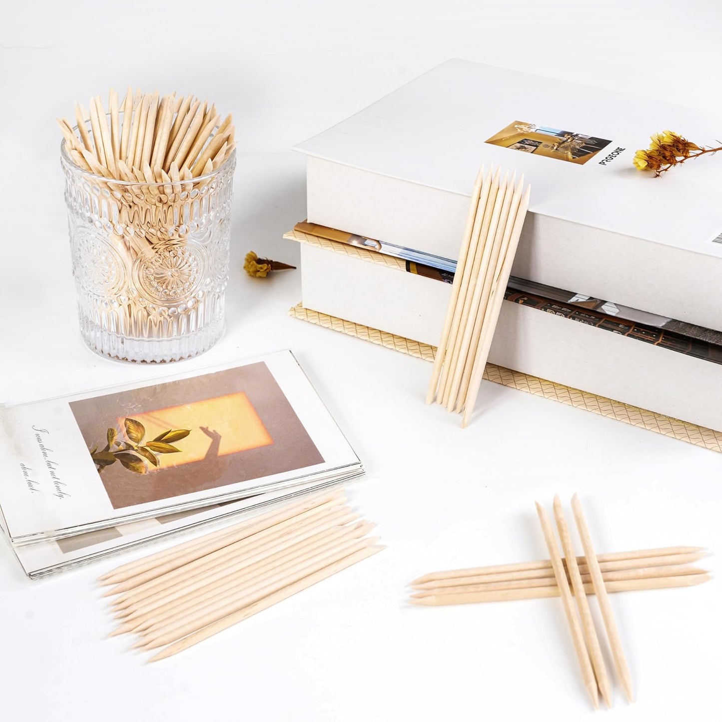 400 Pcs Orange Sticks for Nails, 4.5 Inch Wax Sticks for Waxing, Skin-Safe Cuticle Sticks for Nails Wood, Manicure Pedicure Tool for Manicure & Pedicure