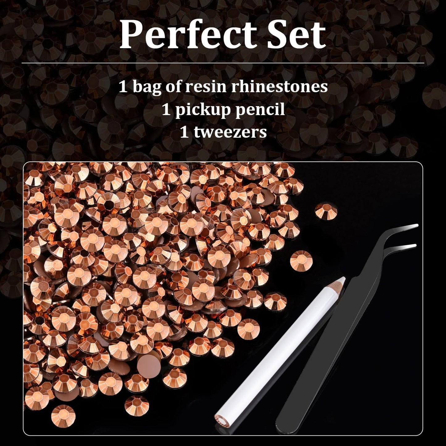 5000pcs 5mm Resin Rhinestones Bulk, Champagne Flatback Round Jelly Rhinestones Non Hotfix Crystal Gems Large Quantity Wholesale for DIY Crafts Clothes Face Makeup Manicure