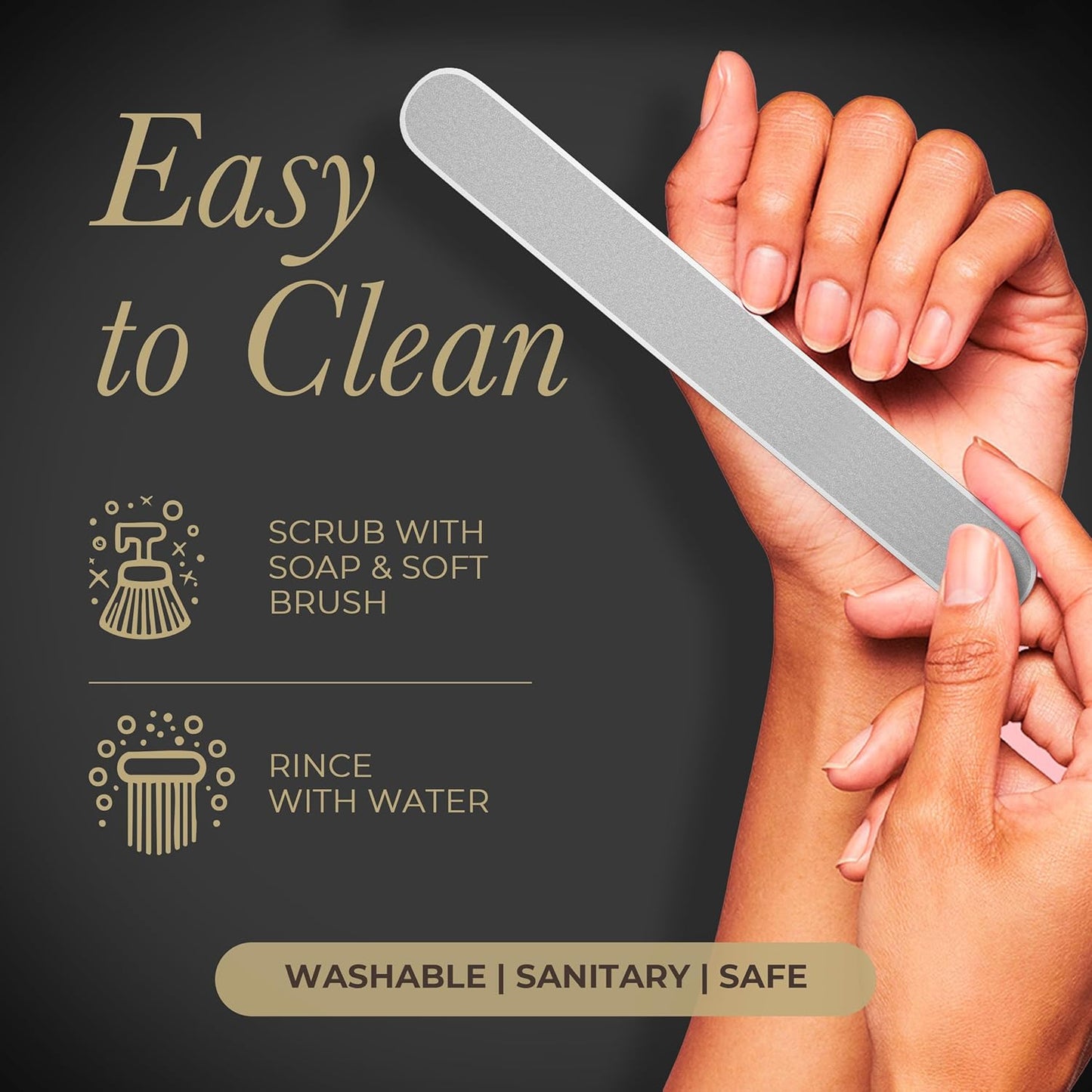 Diamancel Luxury Diamond Nail File – #1 Fine Grit Finishing File for Fingernails