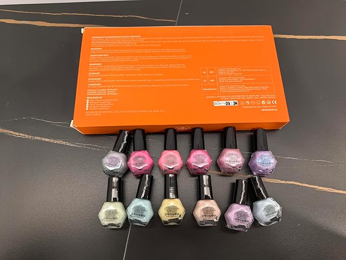 modelones Nail Polish Set, 12 Colors Spring Summer Blue Green Pink Nude Yellow Purple Pastel Quick Dry Mini Starter Kit Long Lasting Art DIY Manicure Set at Home for Women Girls 