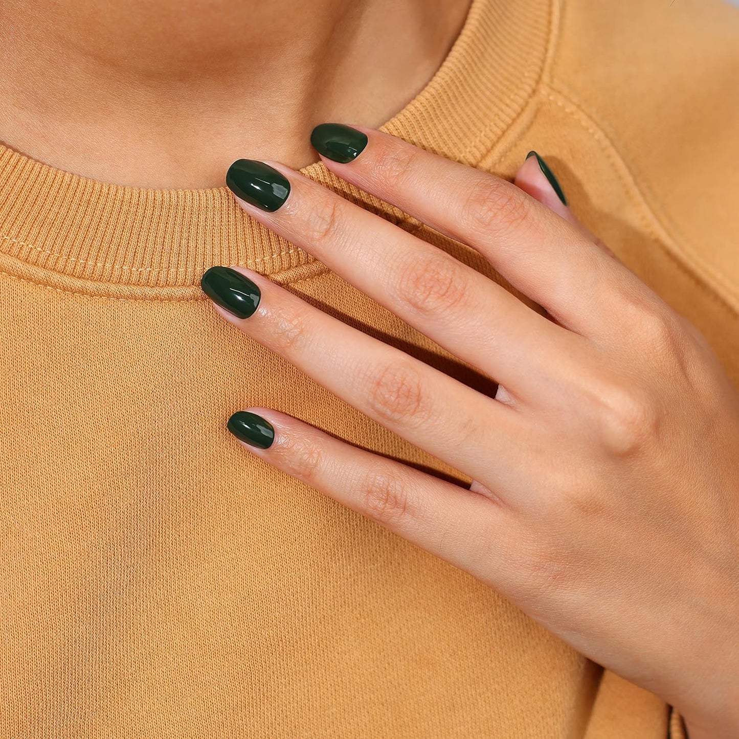 LONDONTOWN lakur Nail Polish - Chip-Resistant, Non-Toxic, Conditions & Hydrates Nails | Glossy Deep Jade, Vibe, .40 fl oz