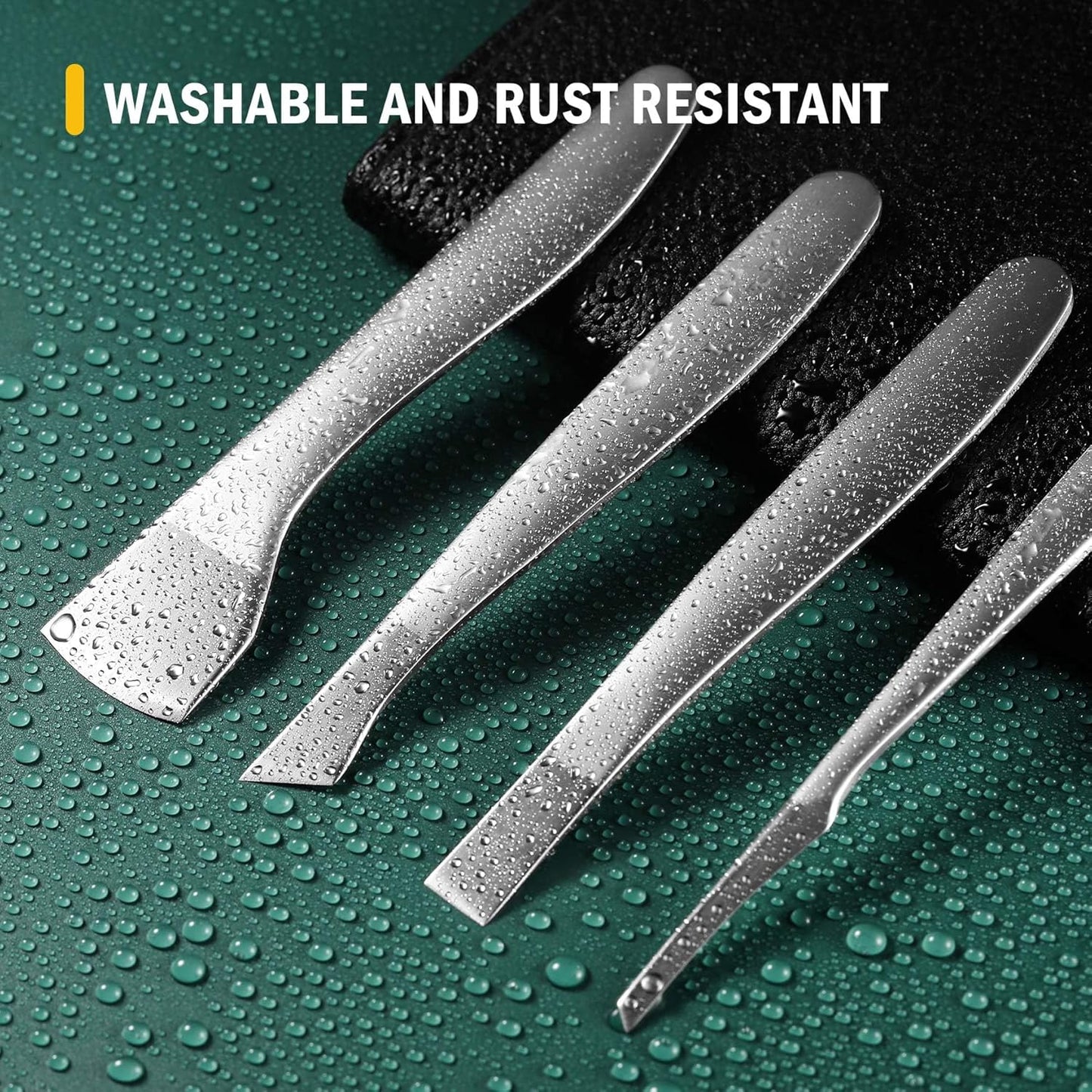 FVION Pedicure Knife Set for Feet – 4 PCS Ingrown Toenail Blade Tool Calloused Feet Remover Tool, Stainless Steel Pedicure Tools for Foot Callus Blade Remover for Feet (Short Handle)