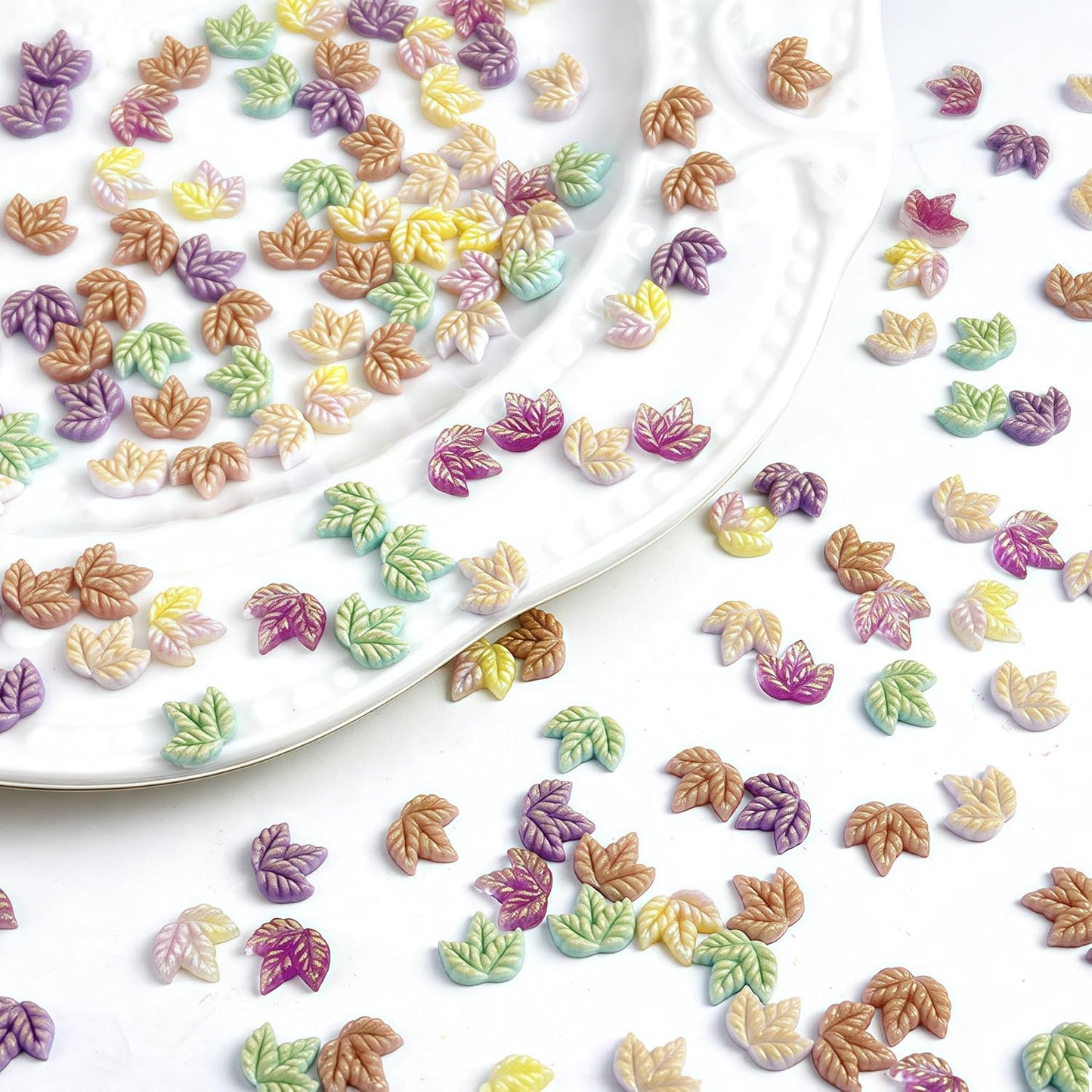 100 Pcs Luminous Fall Nail Art Charms Mixed Color Resin Maple Leaves Nail Charms 3D with Night Light Fall Leaves Designs Nail Accessories Autumn Charms for Acrylic Nails DIY Thanksgiving Nail Supplies