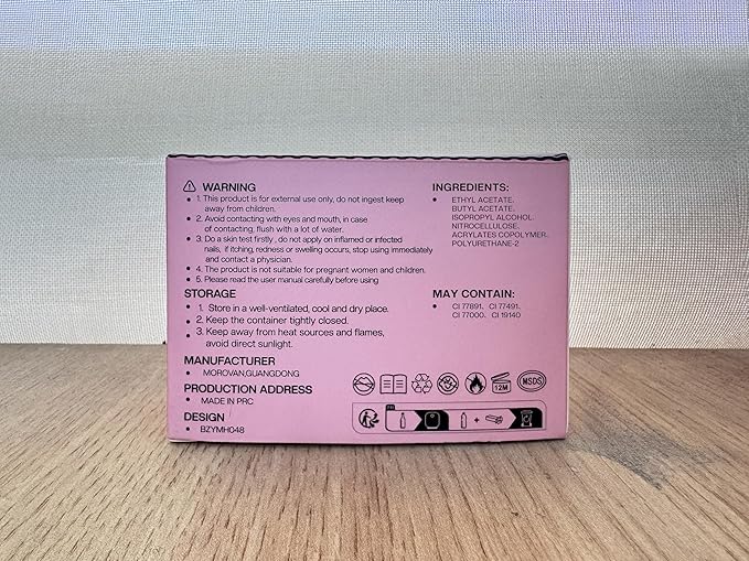 Morovan Fingernail Nail Polish Set: Hot Pink Nail Polish Kit Air Quick Dry Regular Finger nail Polish Pack for Women Gift Holiday