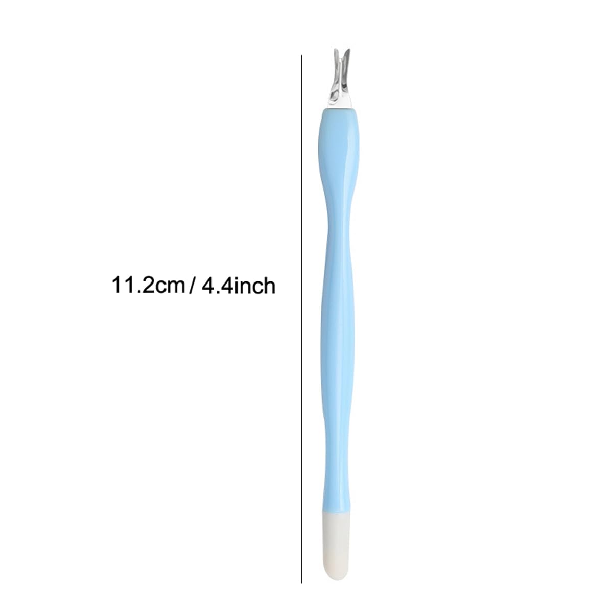 4 Pcs Cuticle Trimmer Pusher Remover, Rubber Tip Gentle on Nail Bed, Stainless Steel Cuticle Remover, Manicure Tool for Fingernails