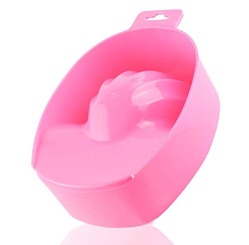 Nail Art Tips Dead-skin Soak Bowl Cleaning Software Care Bowl Manicure Hand Cutin Bubble Hand Bowl Manicure Tools (Pink)