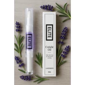 Elite Cuticle Oil Pen (Lavender) – Relaxing Nail & Cuticle Oil with Jojoba Oil, Olive Oil & Vitamin E – Soothing Nail Care Treatment (3ML)