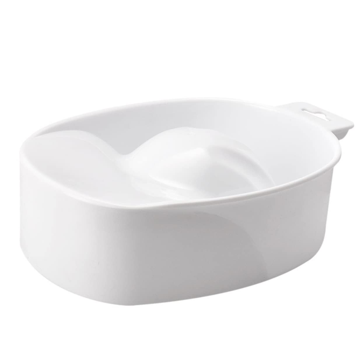 1Pc White Nail Care Soaking Bowl Rectangular Manicure Soak Tray for Nail Polish Removal Nail Art Bowl for Home and Salon Use Essential Manicure Tool