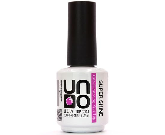 generic Nail Polish UNO Set 2in1 Rubber Base Coat 15ml + Top Super Shine 15ml LED UV, Clear