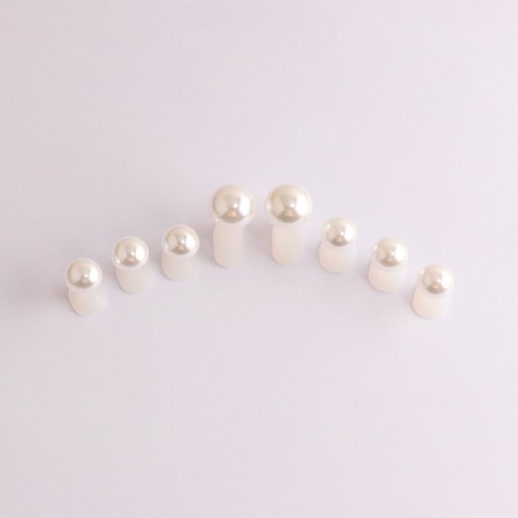 16pcs Toe Separator for Nail Polish Pedicure, Silicone Toe Spacers for Feet (Pearl)