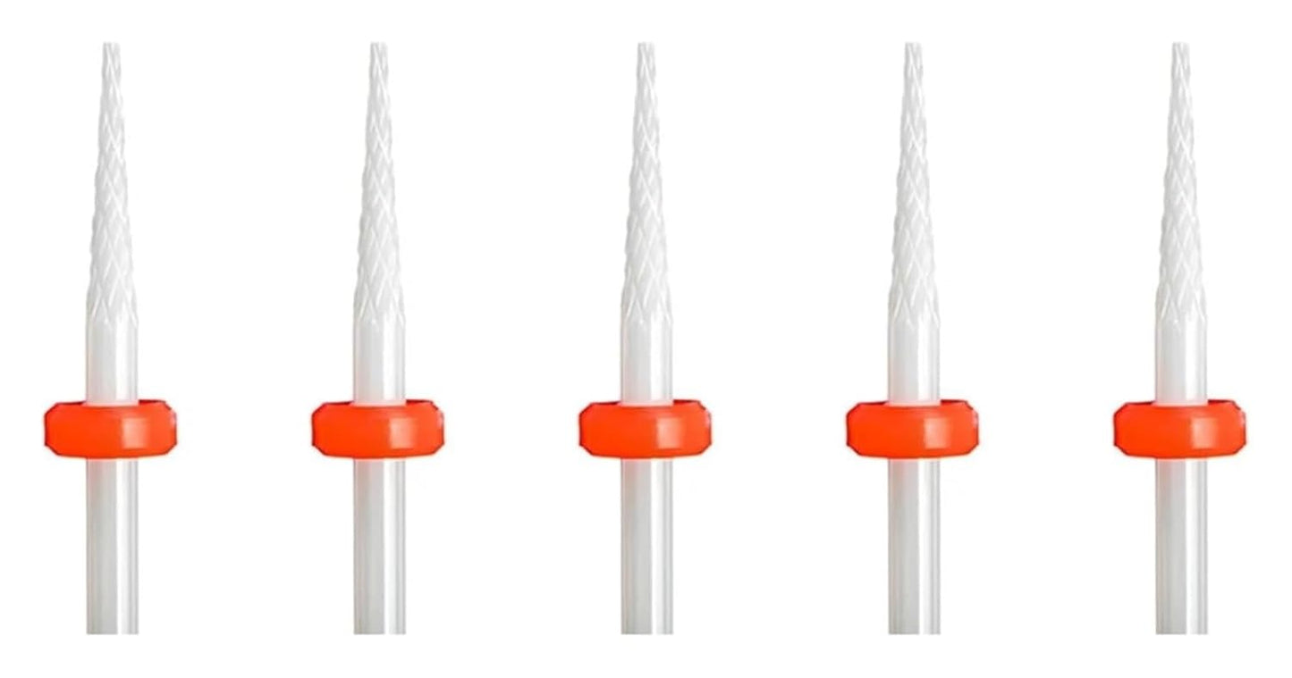 WWJN 5Pc Ceramic Nail Art Drill Bits Rotary Cutter Clean Apparatus for Manicure Nail Milling Machine Accessories Removal Nail Gel Tool